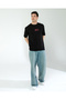 Oversize Unisex Printed T-Shirt Rich Black - 2