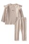 Seasonal Suit for Girls Ages 1-10 - Light Beige with Label Detail - 2