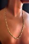 Melon Chain Gold Steel Necklace | Allure Series - 3