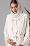 Comfortable Cut Maternity Pajama Set with Hijab Effortt - Ecru
