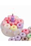 3D 2.8cm Mini Miniature Donut Silicone Mold K-1428, Stone Powder Soap Plaster Candle Mold - 3