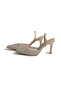 Tiana Beige Stone Heeled Shoes - 2