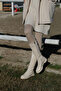 Hayes Ecru Faux Leather Back Rope Lace Detailed Boots