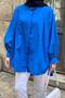 Cuffed Tunic Cobalt Blue - 4