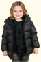 Girl's Black Fleece Hooded Waterproof Windproof Inflatable Winter Coat & Coat - 3