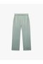 Viscose Fabric Regular Fit Pocketed Pleated Detailed Belted Culotte Fabric Trousers - 4