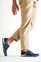 Genuine Leather Navy Blue Nubuck Men's Leather Casual Shoes Mrd15-3004 - 3