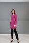 O-Neck Long Sleeve Blouse-Fuchsia - 3