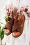 Women's Genuine Leather Cross Arched Orthopedic Sandals - 2