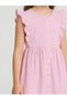 Girl's Buttoned Muslin Dress - 7