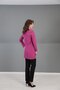 O-Neck Long Sleeve Blouse-Fuchsia - 4