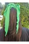 Green Scarf Bagel Buckle - Green Chiffon Long Tail Bagel Buckle - Chiffon Buckle - 3