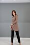 O-Neck Long Sleeve Blouse-Coffee - 2