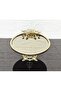 Small Bronze Mirror Round Serving Plate 20cm - Presentation Cast Gold Frame and Cast Foot - 3