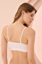 White Thin Strap Seamless Bustier - 3