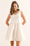 Women's White Top Sandy Bottom Parachute Mini Dress Elb-19002448 - 2