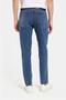 Men's Slim Fit Washed Grinding Stretchy Jeans Straight Leg Tapered Light Blue Pants - 5