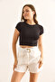 Women's Black White 2 Pack Crop Stretchy Blouse Blz-19003023 - 7