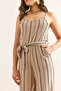 Women's Stone Strap Belted Pocket Jumpsuit Tlm-19000162 - 5