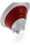 Smart Kitchen Collapsible Colander 27 cm – White/Red, Space-Saving Design - 2