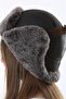 قبعة شتوية من الجلد الطبيعي فروي Ushanka Pilot للجنسين - 3