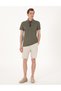 Khaki Ultralight Fabric Slim Fit Zippered Polo Collar T-Shirt 50302623-Vr027 - 4