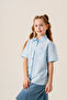 Girl's Baby Collar Half Sleeve Shirt 3171 - 3