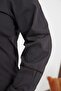 Large Size Shirt with Crochet Sleeve Detail Anthracite - 5