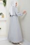 Bolero Tie-Up Gray Dress - 5