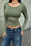 Women's Khaki Princess Collar Blouse - 3