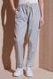 Comfortable Elastic Striped Trousers Gray