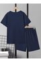 Los Angeles California Printed Summer Navy Blue 100% Cotton Children's Suit - 2