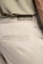 Zarse 1 Regular Waist Tapered Cut Narrow Leg 100% Cotton Beige Men's Trousers - 4