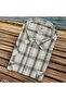 Linen Linen Classic Short Sleeve Two Pockets Flap Dad Shirt (Regular Fit)