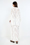 White Jacquard Kaftan - 5