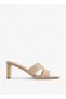 Women's Textured Slip-On Sandals with Block Heel - 3
