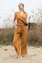 Nina Crop Top V-Neck Embroidery Detailed Mustard - 5