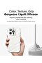 iPhone 16 Pro Case Cover | Macaron Silicone Magnetic Series | White - 6