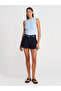 10764 Boat Neck Ribbed Knitwear Blouse-Blue - 4