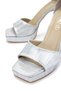 Women's Vegan Lame Heeled Shoes - 5
