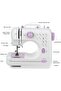 TDOO Mini Sewing Machine, 12 Built-in Stitches, Portable, Double Threads, Two Speed, Multi-function, - 3