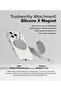 iPhone 16 Pro Case Cover | Macaron Silicone Magnetic Series | White - 3