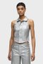 HALTER VEST - - M, SILVER