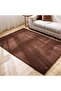 Plush Solid Soft Fur Rug Polyester Area Rug Floor Covering L230xW160cm-Light Brown - 5
