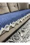Dnteli Bamboo Striped Sponge-Backed Velvet Non-Slip Sofa Bed Cover (85X210) - 2