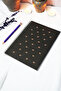 A5 Heart Love Pattern Black Kraft Cover Unlined Notebook - 60 Sheets (120 Pages) 15X21 cm - Memory Book