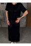 Women's Short Sleeve Crew Neck Side Tie Viscose Two Thread Dress - 4