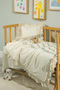 Linen Look Ruffled Baby Duvet Cover Set - Ztbnt