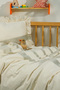 Linen Look Ruffled Baby Duvet Cover Set - Ztbnt - 7