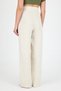 Natural Linen Look 100% Cotton Trousers with Velcro Closure Detail 4748A - 4